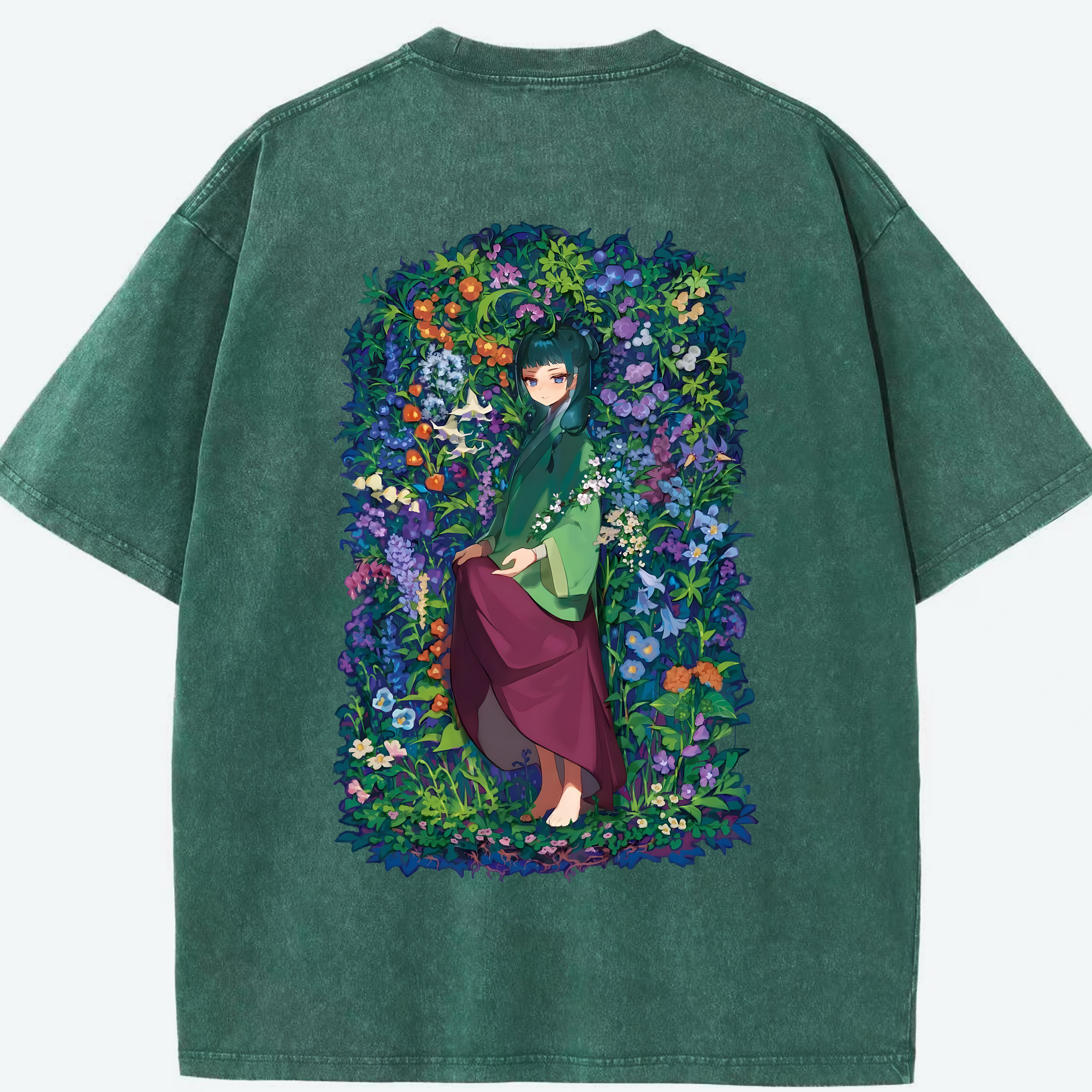 （画像用） 薬屋のひとりごと The Apothecary Diaries 綿100% ヴィンテージ風 半袖Tシャツ（背面プリント）